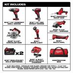 Milwaukee, 2695-27S M18 18-Volt Lithium-Ion Cordless Power Tools, 18V, 4.0 Ah Battery, 2 Pack