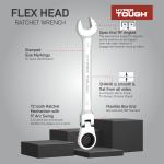 Hyper Tough 12-Piece Metric Flex Head Ratchet Wrench Tool Set, Hand Tools