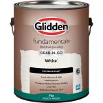 Glidden Fundamentals Grab-N-Go White Flat Exterior Paint, 1 Gallon