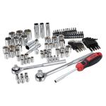 Hyper Tough 107 Piece 1/4, 3/8, 1/2 inch Drive Socket Set for Mechanic Use