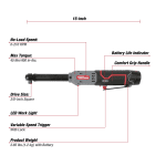 Hyper Tough 12V Max* Lithium-Ion 3/8-inch Cordless Extended Reach Ratchet with 1.5Ah Battery and Charger, New