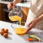 TAIMASI 9 Pcs Glass Measuring Cups Set with Lids, 4-Cup, 2-Cup, 1-Cup, 5 oz Liquid Measuring Cups & 5 Measuring Spoons | Microwave, Freezer & Dishwasher Safe