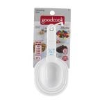 Plastic Measuring Cup Set, Plastic, White, GoodCook, 4-Pieces