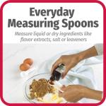 Plastic Measuring Cup Set with Storage Ring, White, GoodCook, 4-Pieces