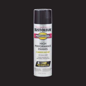 Black, Rust-Oleum Professional High Performance Gloss Enamel Spray Paint-7579838, 15 oz