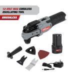 Hyper Tough 12V Max Lithium-Ion Brushless Oscillating Multi-Tool with 1.5Ah Battery and Charger