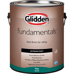 Glidden Fundamentals Tintable Base Flat Exterior Paint, 1 Gallon