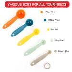 TAIMASI 9 Pcs Glass Measuring Cups Set with Lids, 4-Cup, 2-Cup, 1-Cup, 5 oz Liquid Measuring Cups & 5 Measuring Spoons | Microwave, Freezer & Dishwasher Safe