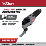 Hyper Tough 12V Max Lithium-Ion Brushless Oscillating Multi-Tool with 1.5Ah Battery and Charger