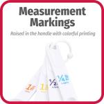 Plastic Measuring Cup Set with Storage Ring, White, GoodCook, 4-Pieces