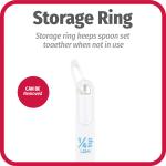 Plastic Measuring Cup Set with Storage Ring, White, GoodCook, 4-Pieces