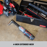 Hyper Tough 12V Max* Lithium-Ion 3/8-inch Cordless Extended Reach Ratchet with 1.5Ah Battery and Charger, New