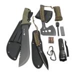 Ozark Trail 12-Piece Camping Multitool Set with Flashlight, Machete, and Knife