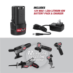 Hyper Tough 12V Max Lithium-Ion Brushless Oscillating Multi-Tool with 1.5Ah Battery and Charger
