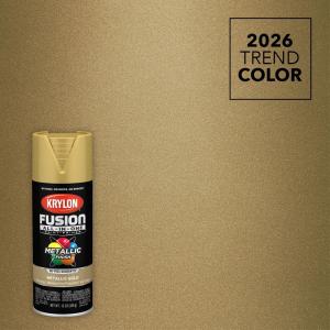 Krylon K02770007 Fusion All-In-One Metallic, Metallic, Gold, 12 oz, Spray Paint, Multi-Surface, (1 Piece, 1 Pack)