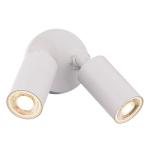 Cylinder LED Double Adjustable Indoor or Outdoor Wall Light 3000K in White