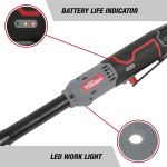 Hyper Tough 12V Max* Lithium-Ion 3/8-inch Cordless Extended Reach Ratchet with 1.5Ah Battery and Charger, New