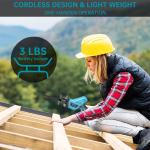 GPED Cordless Reciprocating Saw, 0-3000 SPM, 2 x 2000mAh Batteries Powered, Tool Free Blade Change, LED Light, 4 Saw Blades Kit for Wood/Metal/PVC Cutting, Blue