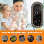 KENUOS Under Sink Instant Hot Water Heater,2.5 Gallon Mini Tank Water Heaters with LED Display,1500W 120V Small Water Heater 1/2" NPT for RV,Kitchen,Compact Design with T&P Valve,3-Way Fitting Valve