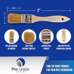 Pro Grade Chip Paint Brushes - 96-Pack - 1" Chip Brushes for Paints, Stains, Varnishes, Glues, & Gesso - Home Improvement - Interior & Exterior Use Light Brown