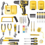 Ailongcity 21V Power Tool Set 2Ah, 120 Pieces