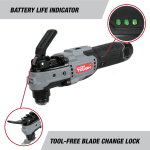 Hyper Tough 12V Max Lithium-Ion Brushless Oscillating Multi-Tool with 1.5Ah Battery and Charger