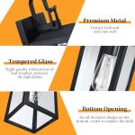 16'' Large Outdoor Wall Lights 2 Packs, Black Exterior Lighting Fixtures, Waterproof Outside Lights for House, Modern Outdoor Sconce Porch Light, Farmhouse Wall Lanterns for Front Door, Patio, Garage