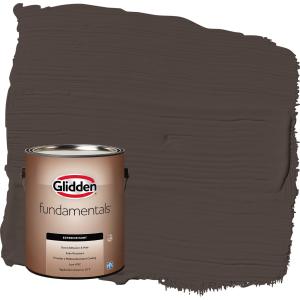 Glidden Fundamentals Dark Granite / Brown Flat Exterior Paint, 1 Gallon