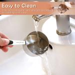 Lumikrypt 8Pcs Stainless Steel Measuring Cups Set, Nesting Measuring Cups with Easy to Read, Perfect for Dry and Liquid Ingredients, Kitchen Accessories, Dishwasher Safe