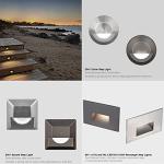 WAC Landscape Lighting, LED 12V Horizontal Indoor or Outdoor Step and Wall Light 2700K Warm Built-in LED in White