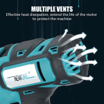 NEWONE Cordless Power Tool Combo Kit 18V 5 Attachments Work Light, Circular Saw, Palm Sander, Drill, Impact Driver 2 Batteries and Fast Charger Cordless Power Tool Set ﻿