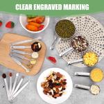Measuring Cups and Spoons Set of 16, 5 Stainless Steel Nesting Measuring Cups & 5 Spoons, 1 + Leveler & 5 Mini Measuring Spoons for Cooking & Baking