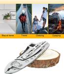 Multitool Wrench Plier,Portable 6 in 1 Multifunction Wrenches Gadget with Screwdriver,Bottle Opener Saw Blade Stainless Steel Tools for Camping