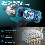 NEWONE Cordless Power Tool Combo Kit 18V 5 Attachments Work Light, Circular Saw, Palm Sander, Drill, Impact Driver 2 Batteries and Fast Charger Cordless Power Tool Set ﻿