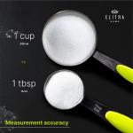 Elitra Home Complete Measuring Set, 13-Pack Stainless Steel Cups, Spoons, Plastic Measuring Pitchers with Spout - Engraved Measurements, Non-Slip Handles - Cooking & Baking Essentials