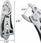 Multitool Wrench Plier,Portable 6 in 1 Multifunction Wrenches Gadget with Screwdriver,Bottle Opener Saw Blade Stainless Steel Tools for Camping