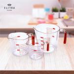 Elitra Home Complete Measuring Set, 13-Pack Stainless Steel Cups, Spoons, Plastic Measuring Pitchers with Spout - Engraved Measurements, Non-Slip Handles - Cooking & Baking Essentials