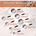 Lumikrypt 8Pcs Stainless Steel Measuring Cups Set, Nesting Measuring Cups with Easy to Read, Perfect for Dry and Liquid Ingredients, Kitchen Accessories, Dishwasher Safe
