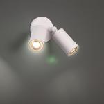 Cylinder LED Double Adjustable Indoor or Outdoor Wall Light 3000K in White