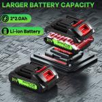 3/8" Cordless Electric Ratchet Wrenches Set, UMTIMATY 21V Power Ratchet Tool Kit with 2 x 2.0Ah Battery, 67FT-LBS 400 RPM Ratchet Wrench with 7 Sockets, Adapter, Extension Bar