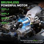 3/8" Cordless Electric Ratchet Wrenches Set, UMTIMATY 21V Power Ratchet Tool Kit with 2 x 2.0Ah Battery, 67FT-LBS 400 RPM Ratchet Wrench with 7 Sockets, Adapter, Extension Bar