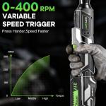 3/8" Cordless Electric Ratchet Wrenches Set, UMTIMATY 21V Power Ratchet Tool Kit with 2 x 2.0Ah Battery, 67FT-LBS 400 RPM Ratchet Wrench with 7 Sockets, Adapter, Extension Bar