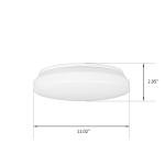 Mainstays 11in 1100lm White Slim Integrated LED Flush Mount Lights 3 Selectable CCT