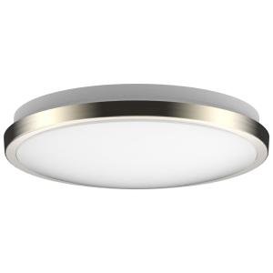 DYMOND 10" LED Ceiling Light Flush Mount Dimmable Brushed Nickel Thin Ring 3000K Warm White