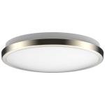 DYMOND 10" LED Ceiling Light Flush Mount Dimmable Brushed Nickel Thin Ring 3000K Warm White