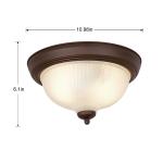 Mainstays 11" Classic Indoor Flush Mount Ceiling Light, Bronze Finish Glass Shade, Bulb Not Included