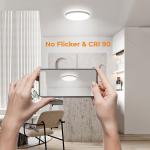 BLNAN 9'' LED Flush Mount Ceiling Light Fixture,18W 1800LM 3000K/4000K/5000K Ultra Thin Round White Lamp for Kitchen Porch Bedroom Hallway Stairwell Basement, Non-dimmable,2PCS ﻿