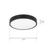 Mainstays 13" Flush Mount Light Integrated LED 3CCT Black Trim Finish