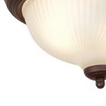 Mainstays 11" Classic Indoor Flush Mount Ceiling Light, Bronze Finish Glass Shade, Bulb Not Included