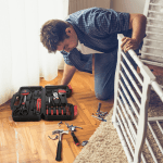 Cshidworld 39 Piece Tool Sets All Purpose Household Tool Kit, Home Tool Set Case with Toolbox Great for Girls Ladies and Women, Household Hand Kit for Home Garage Office College Dormitory, Red